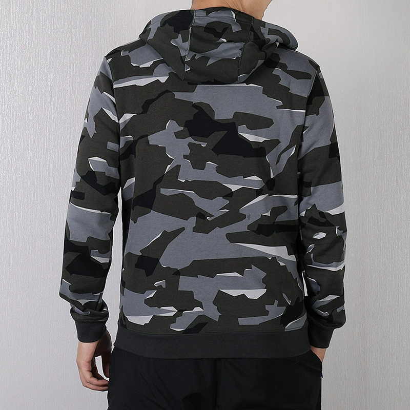 Nike nam thể thao hàng đầu áo khoác có mũ trùm đầu đơn giản ngụy trang cộng với nhung để giữ ấm AQ0597 AJ3386 - Áo khoác thể thao / áo khoác