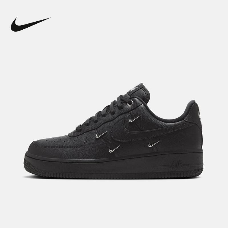 Authentic Nike Women's Shoes Air Force 1 Afi Black and Silver Four-Stripe Air Force One Sneakers Hq1180-001 Authentic Nike Women's Shoes Air Force 1 Afi Black and Silver Four-Stripe Air Force One Sneakers Hq1180-001