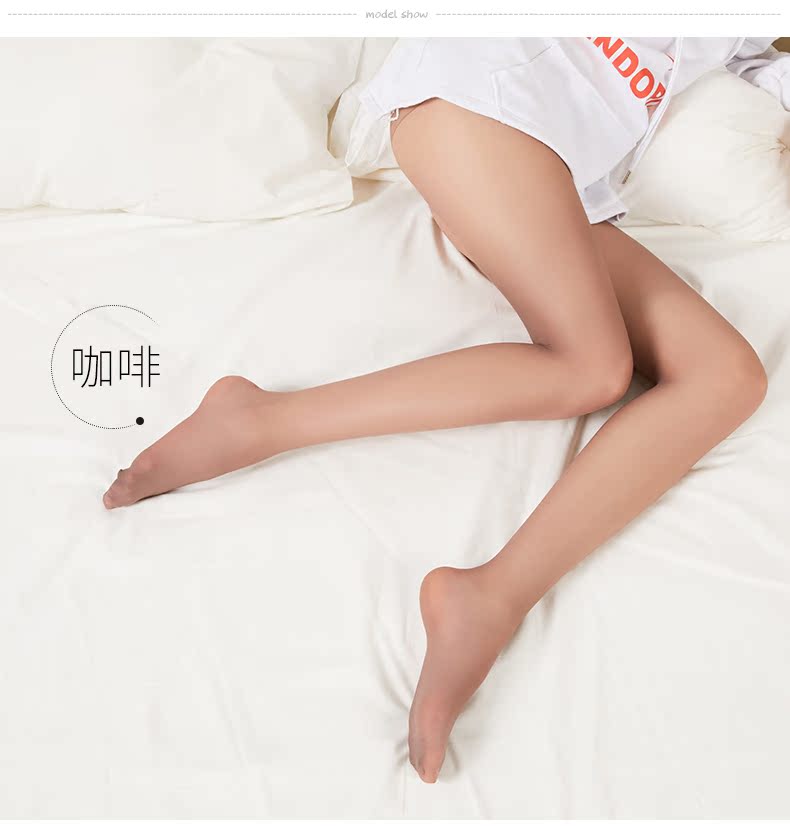 Vớ nữ phần mỏng mùa xuân và mùa thu pantyhose chống móc lụa siêu mỏng vô hình nhung thịt màu vớ chân xà cạp