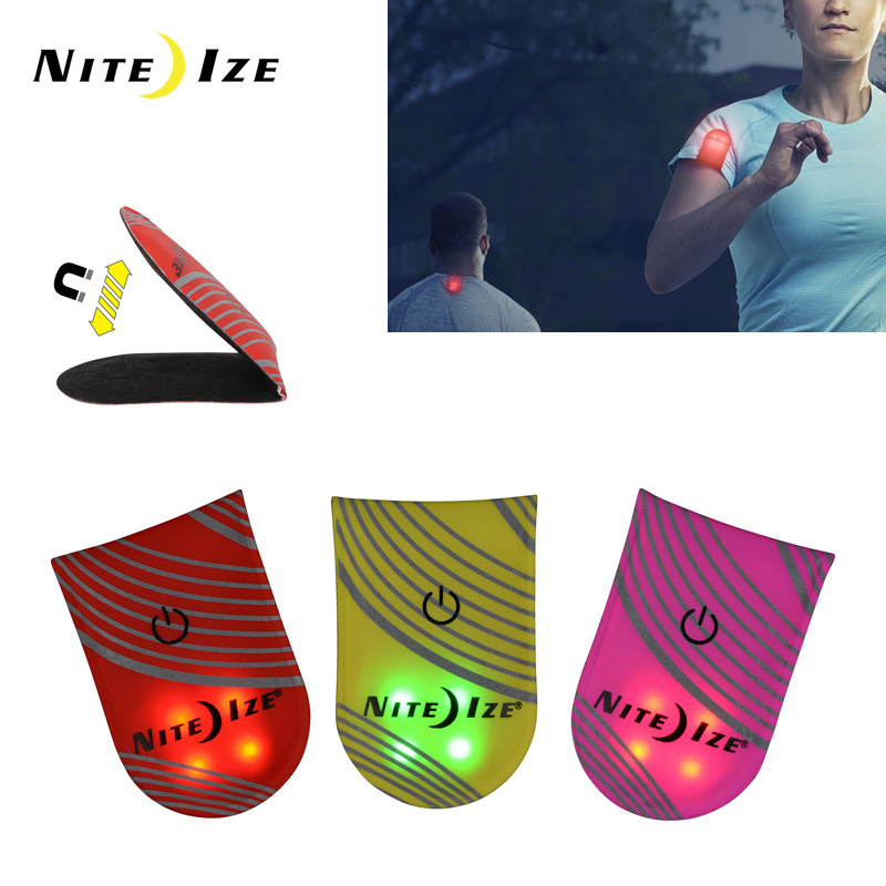 Nay love NiteIze Seley Magnetic Shine Arm Badge LED Night Running Safety Warning Light Night Riding Gear