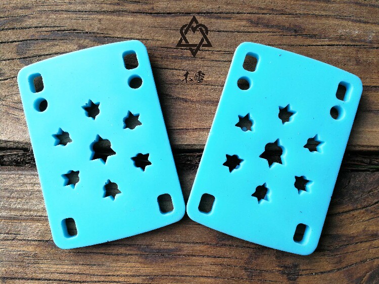 (Wood snow middot love)Long board bridge pad Special wood snow long board bridge pad shock pad hardness 90A 3 6mm