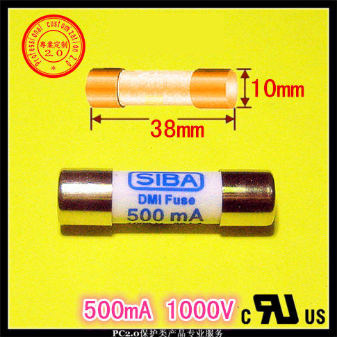 Fuse 5019906 500mA 1000V 10x38 mm fuse tube melt core