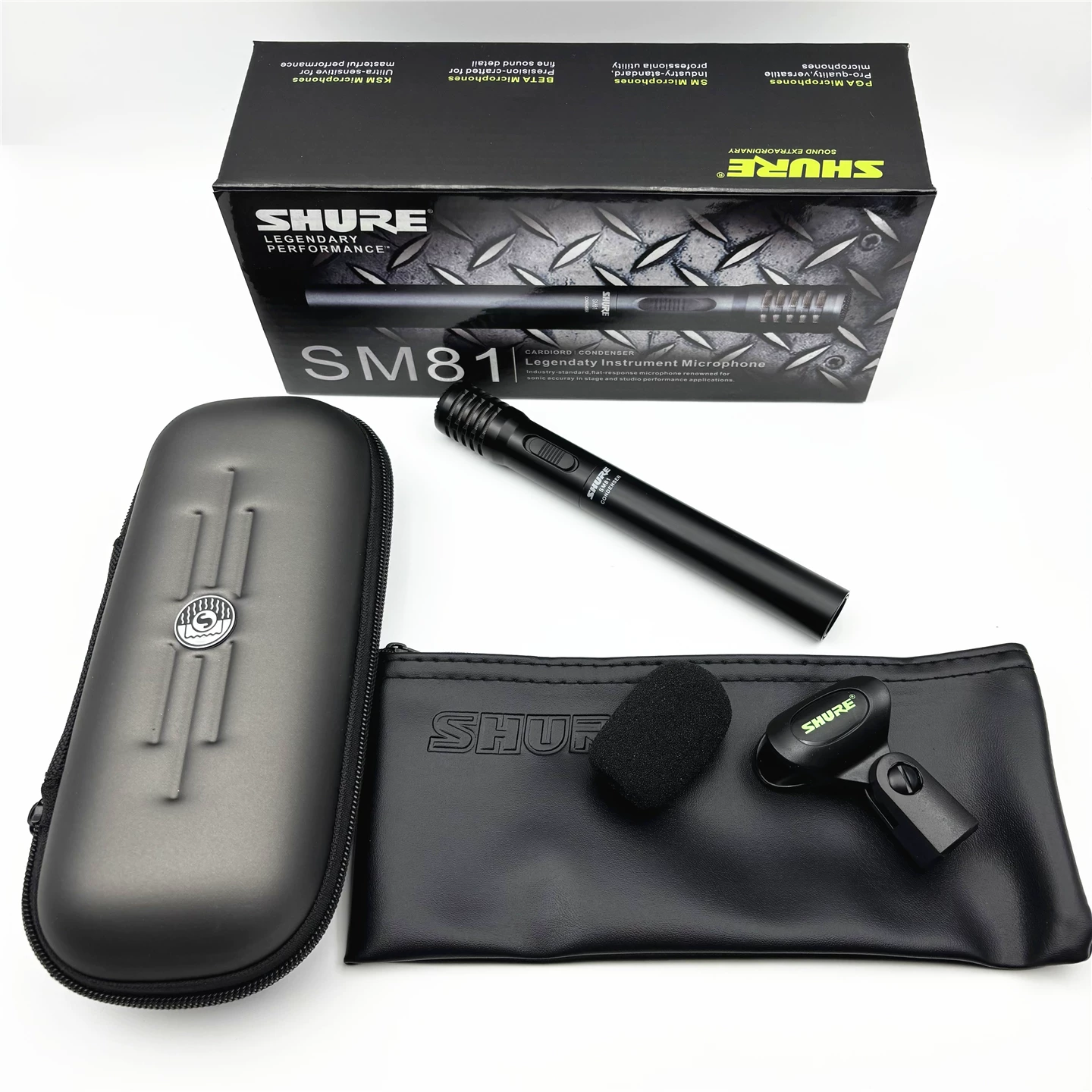Конденсаторный микрофон проводной Shure SM81 для сцены: вокал, фортепиано, струнные инструменты, гитара