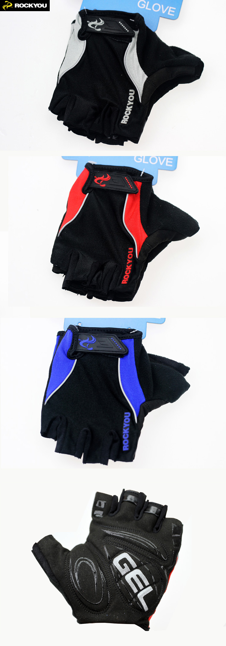 Gants pour vélo mixte ROCKYOU - Ref 2244109 Image 8