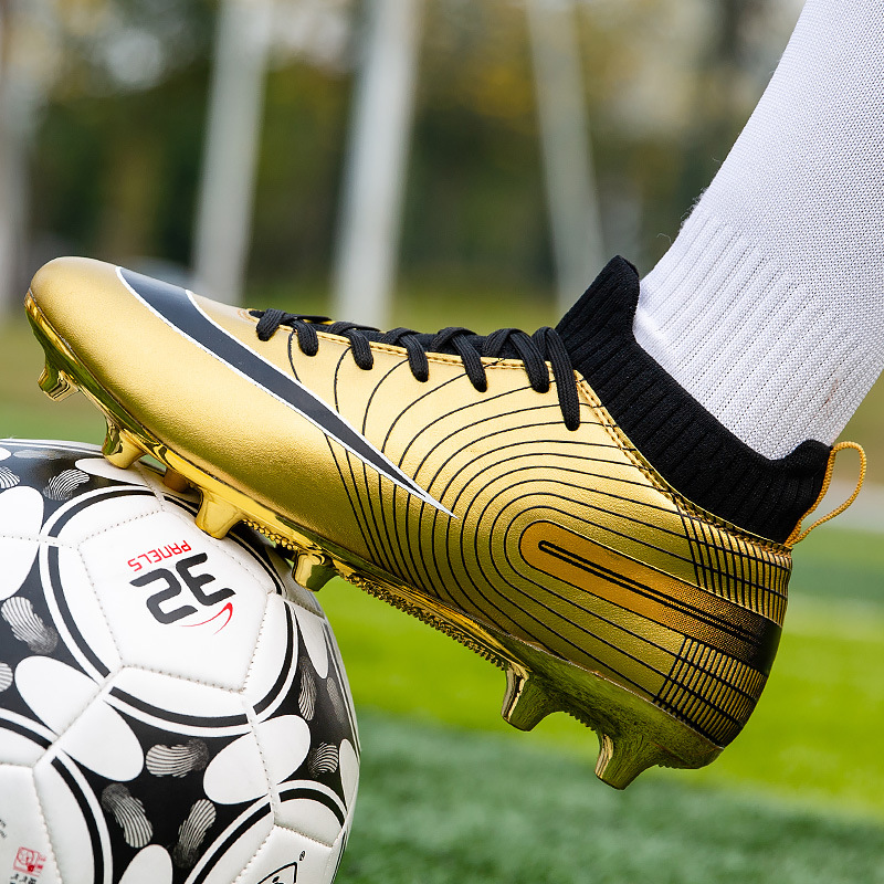 New Professional Children Teen Crush Nail High-barrel Football Shoes Man TF Man-made Meadow Training Shoes