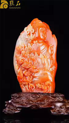 Laos stone ornaments pilgrimage stone carving ornaments Shoushan stone original stone seal stone living room entrance office Town House