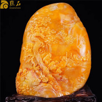 Laotian Stone Pendulum Fields Yellowstone Seal Old Sex Malt Yellow Shoushan Original Stone Handlebar Piece Northern Fields Yellow Frozen Stone Pendant