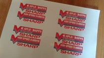 Sharp GF-575 recorder cabin door and speaker sticker (set of 3)