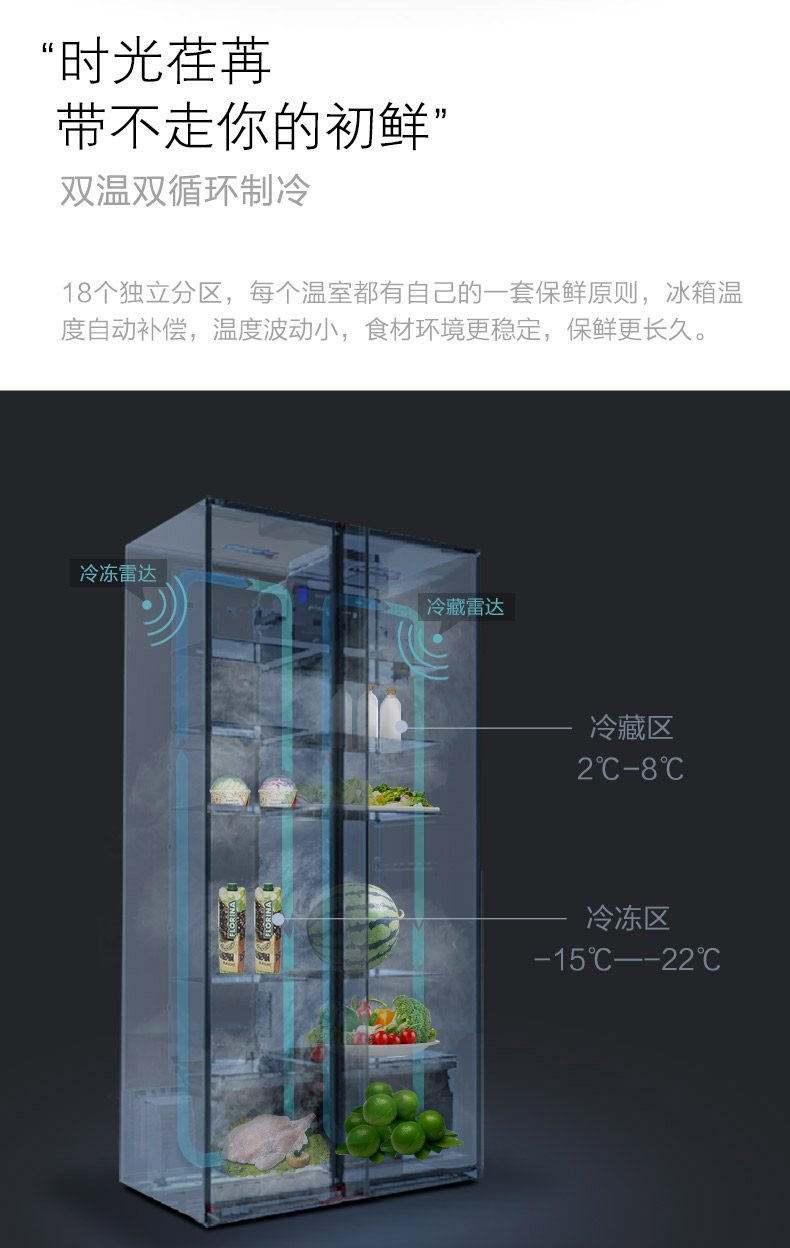 TCL 519升 对开双门 风冷无霜变频冰箱 BCD-519WEZ50 天猫优惠券折后￥2499送货入户（￥2699-200）可3期0息