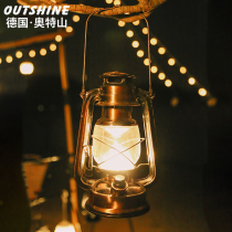 Otto Hills Outdoor Camping Light Retro Horse Light Old Coal Oil Lamp Camp Light lighting atmosphere Charging extra-long sequel