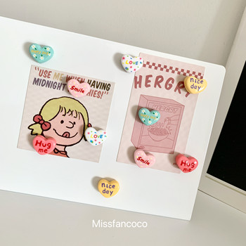 Korean ins mini love text magnetic refrigerator magnet