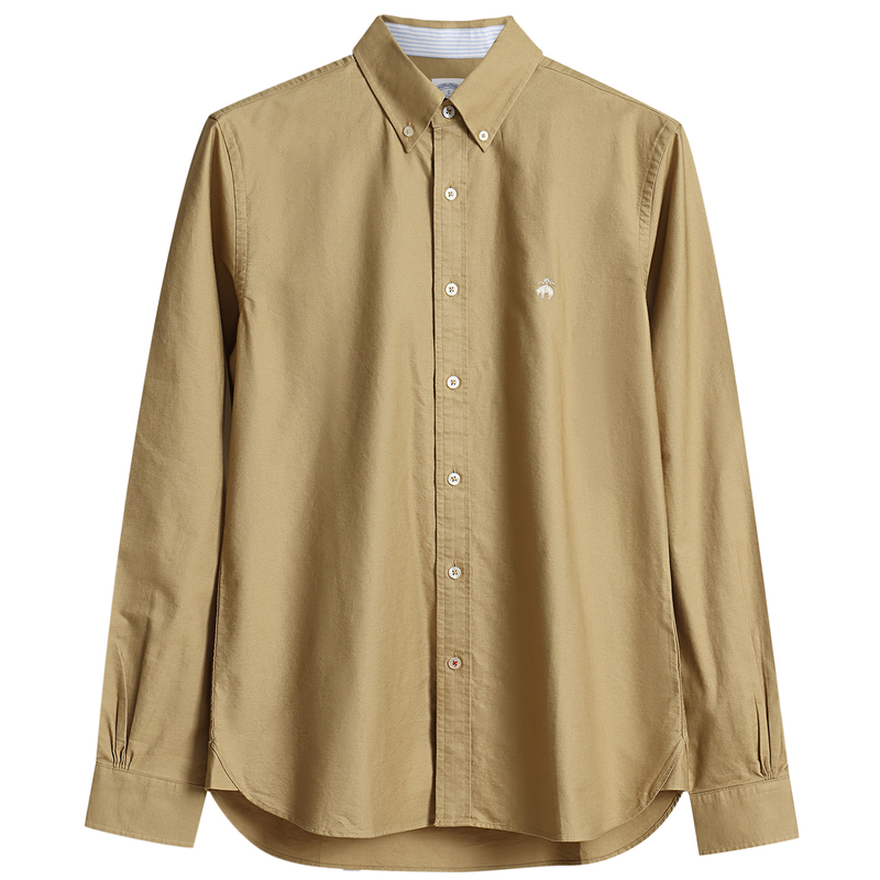 North American Genuine Brooks Men's Long-Sleeved Shirt American Casual Oxford Fabric Polo Shirt North American Genuine Brooks Men's Long-Sleeved Shirt American Casual Oxford Fabric Polo Shirt