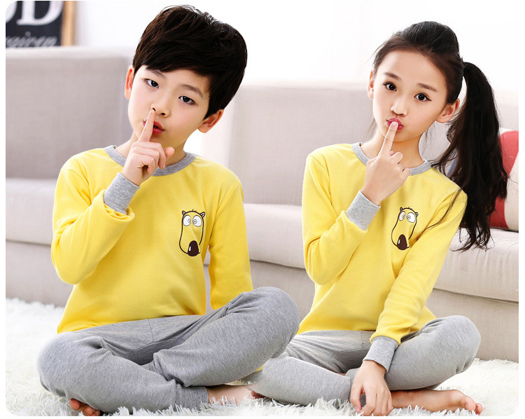 Bộ đồ lót trẻ em cotton ấm mùa thu quần áo cho bé mùa thu và mùa đông đồ lót bó sát bé trai bé gái 2-3 tuổi đồ ngủ trẻ em