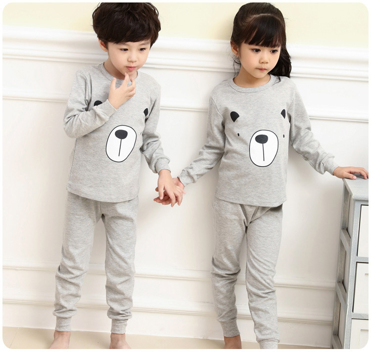 Bộ đồ lót trẻ em cotton ấm mùa thu quần áo cho bé mùa thu và mùa đông đồ lót bó sát bé trai bé gái 2-3 tuổi đồ ngủ trẻ em