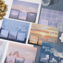 Weizheng Landscape Network Red Post-sticker Creative N-stickers Note Paper Note Paper Students