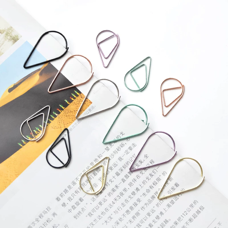 Fresh pin drop-shaped for office, simple and elegant design, scheduler, 6 colors