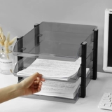 Прозрачное сиденье файла Трехлоковое пластиковое горизонтальное каркас.