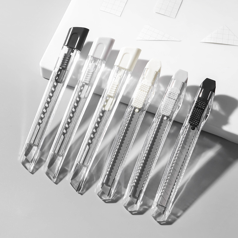 Japanese simple transparent paper cutter utility knife wallpaper knife student handmade knife pencil knife knife express box knife