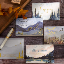 Renaissance gratitude card envelope light luxury account net red in wind stamping blessing message diy card set