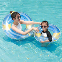 Parent-child swimming ring thickened adult inflatable lifebuoy female large underarm ring childrens beginner swimming equipment floating ring