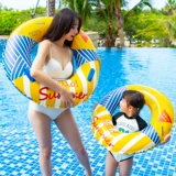 Надувной детский плавательный круг для взрослых, плавательный аксессуар, семейный стиль, увеличенная толщина