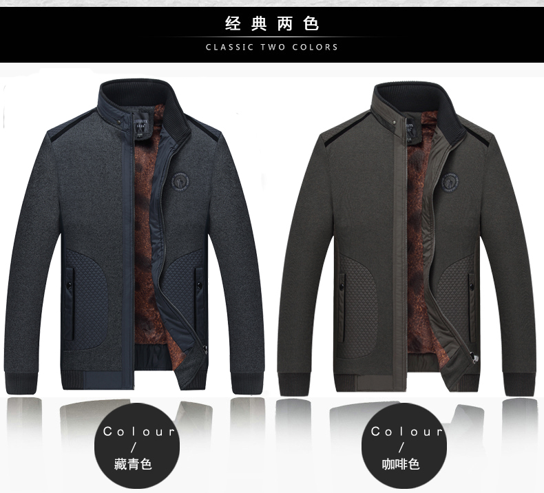 2019 cha mới xuân 40-50 tuổi áo khoác nam trung niên 60 trung niên cộng với áo khoác nhung dày nam - Mùa xuân áo sơ mi nữ trắng