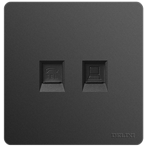 Delixi network cable telephone cable panel socket computer information socket dual-port two-in-one telephone network panel