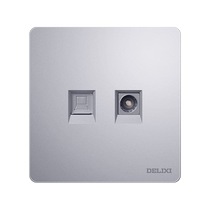 Delixi настенный компьютерный кабельный ТВ плагин широкополосный сетевой кабель переключатель интерфейс розетка бытовая панель слабого тока 86