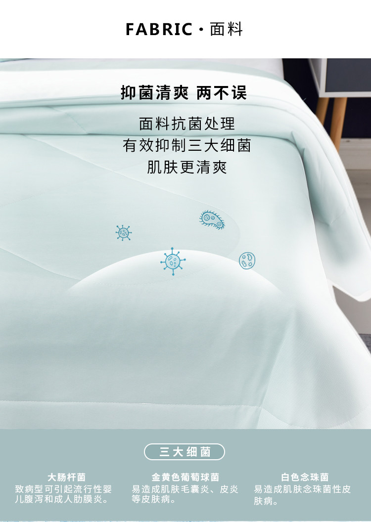 大朴 A类抗菌夏凉被 AB双面不同凉感 图2