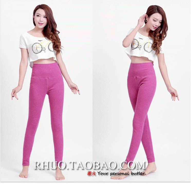 Authentic 毛毛 毛 菡 và quần nhung dày ấm 2121 quần legging