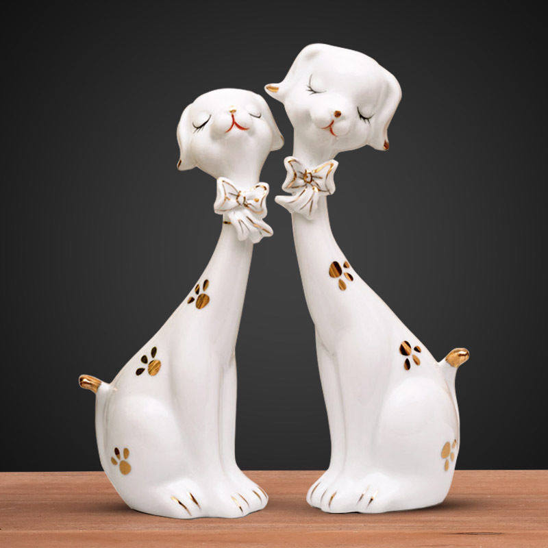 Brief Modern Creative Home Living Room Wine Cabinet Cute Puppy Furnishing Children Bedroom room Desktop Decorative Pendulum