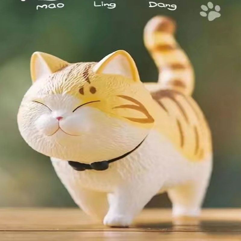 Creative lovely day Department Healing Ensemble Small Kitty Animal Mercy Desk Tabletop Decorations Living-room Bookcase Bookcase