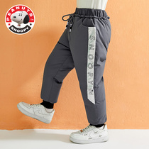 Snoopy children boys thickened down pants middle and small children infants and young children baby girls 90 white duck down clearance