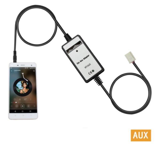 Suitable for Toyota 6+6 AUX3.5 audio cable Lexus RAV4 car MP3 digital disc box data cable
