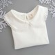 Spring and autumn winter girl baby bottoming shirt doll collar princess style plus velvet T-shirt lace big children's all-match top