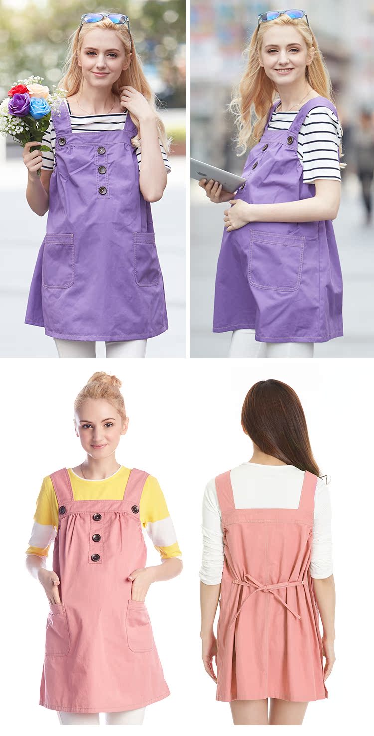 Áo hai lớp 100% chính hãng chống thai sản áo khoác bà bầu kích thước lớn phụ nữ mang thai phóng xạ phù hợp với phụ nữ đi làm tạp dề mang thai áo khoác bà bầu chính hãng