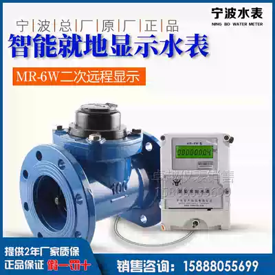 Pulse message water meter secondary display remote water meter Ningbo brand intelligent local MR6W industrial flange water meter