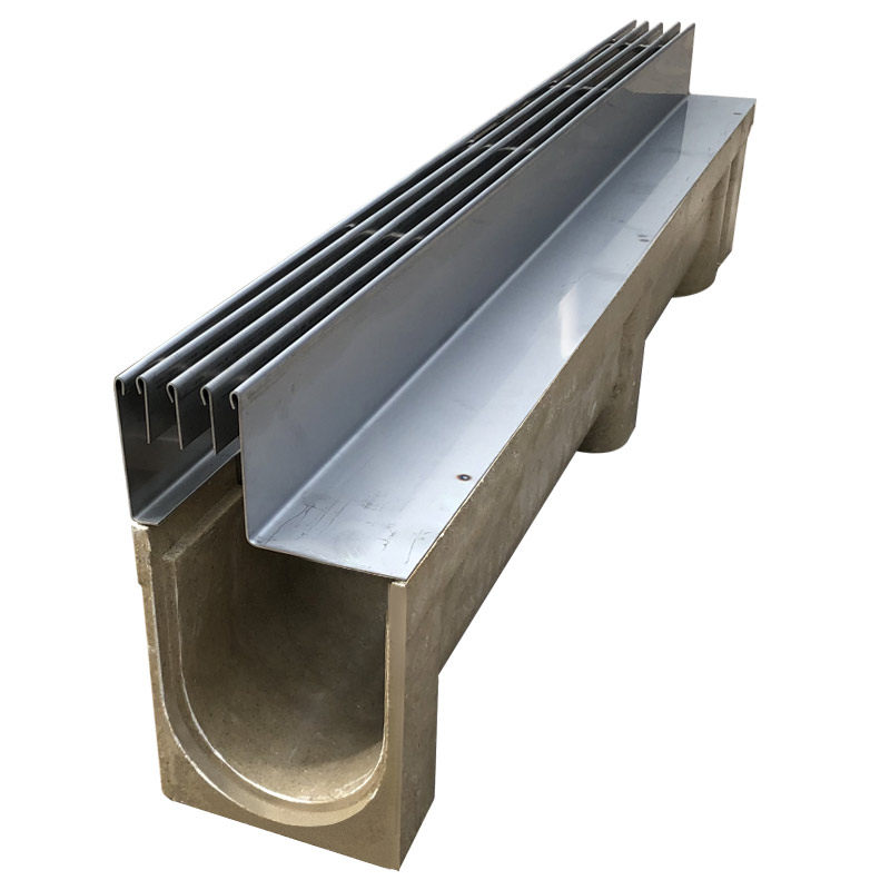 Gutters U Type Trough Linear Gutters Resin Gutters Plastic Drain Sink Finished Stainless Steel Steel Cover