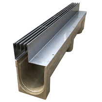 Drain U-groove linear drain resin drain plastic drain sink finished stainless steel steel cover