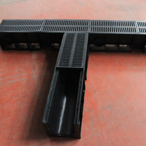 HDPE plastic drainage ditch U-shaped tank finished linear resin drainage sink kitchen square garden sewage sink
