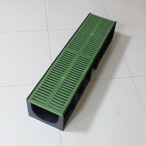 HDPE drainage ditch U-groove plastic drainage tank finished linear stainless steel slit cover under the water gutter cover