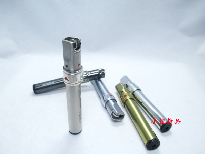Chính hãng JOBON Zhongbang bật lửa Minghuo Bánh xe kim loại nhẹ hơn Điều hòa không khí bơm hơi 5 màu tùy chọn bật lửa hình súng