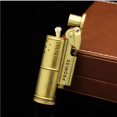 Латунная ретро креативная ветрозащитная старомодная зажигалка на керосине