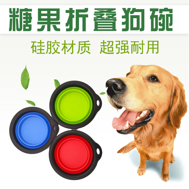 Pet Portable Folding Bowl Dog Going Out Diet Cat Drinking Bowl Outdoor Drinking Water Basin Water Food Dual-use Cup Food Basin