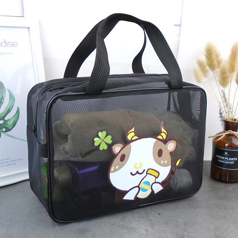 Washing Bag Woman Portable Men Travel Bath Bag Portable Transparent Mesh Bathroom Makeup Containing Bag Bath Bag Bag