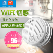 Graffiti Wifi commercial home smoke alarm APP push smart smoke sensor detection on-site alarm