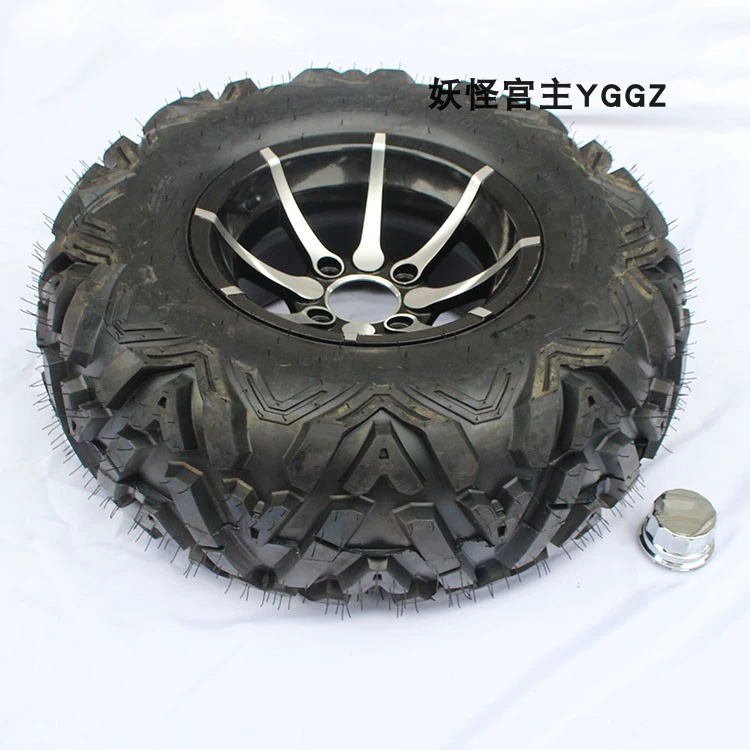 Phụ kiện Kart Big Bull ATV 25X8-12 inch Lốp dày 25X10-12 inch với bánh xe bằng nhôm Một từ - Lốp xe máy