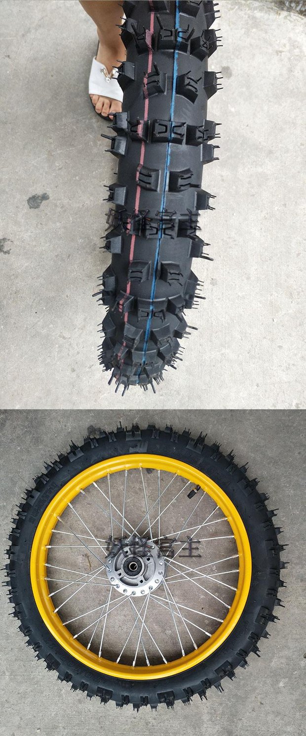 Xe mô tô hai bánh off-road giữa và phụ kiện tốc độ cao 110-125CC bánh trước lốp 70 / 100-17 inch có bánh xe - Vành xe máy bánh xe sirius