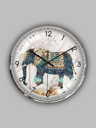 Nordic light luxury elephant horse elk new Chinese style living room home silent clock wall clock quartz clock fashion wall watch