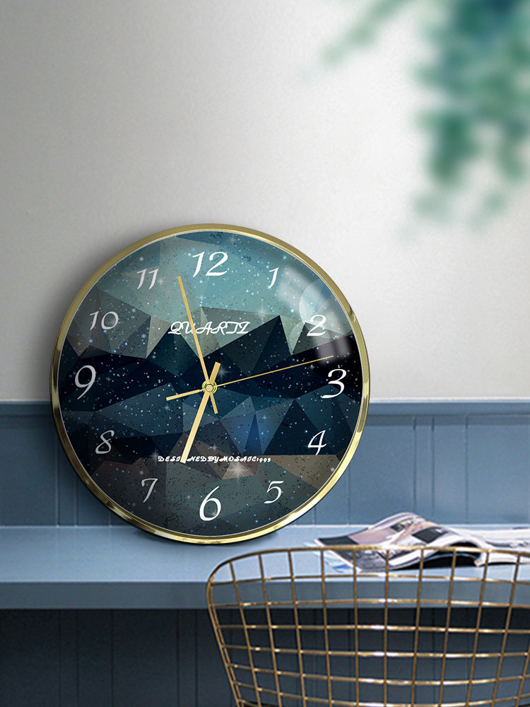 Modern INS net red color fashion creative macaron small fresh art ultra-quiet creative quartz wall clock